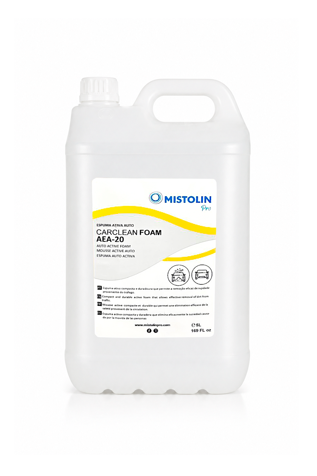 Espuma Ativa Concentrada Auto AEA-20 Mistolin Pro  5 L