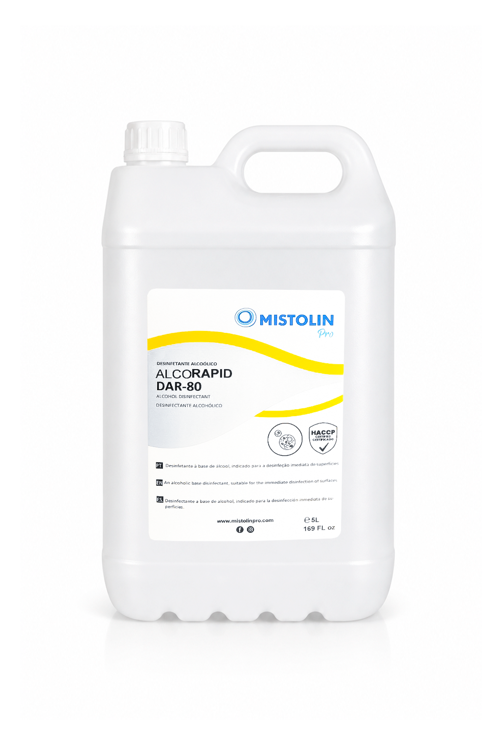 Desinfetante Alcoólico ALCORAPID DAR-80 Mistolin Pro 5 L