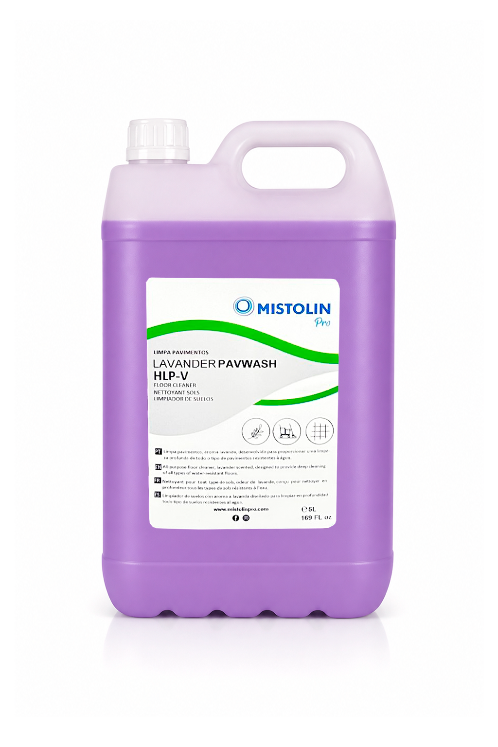 Limpa Pavimentos Perfumado HLP-V Mistolin Pro Lavanda 5 L