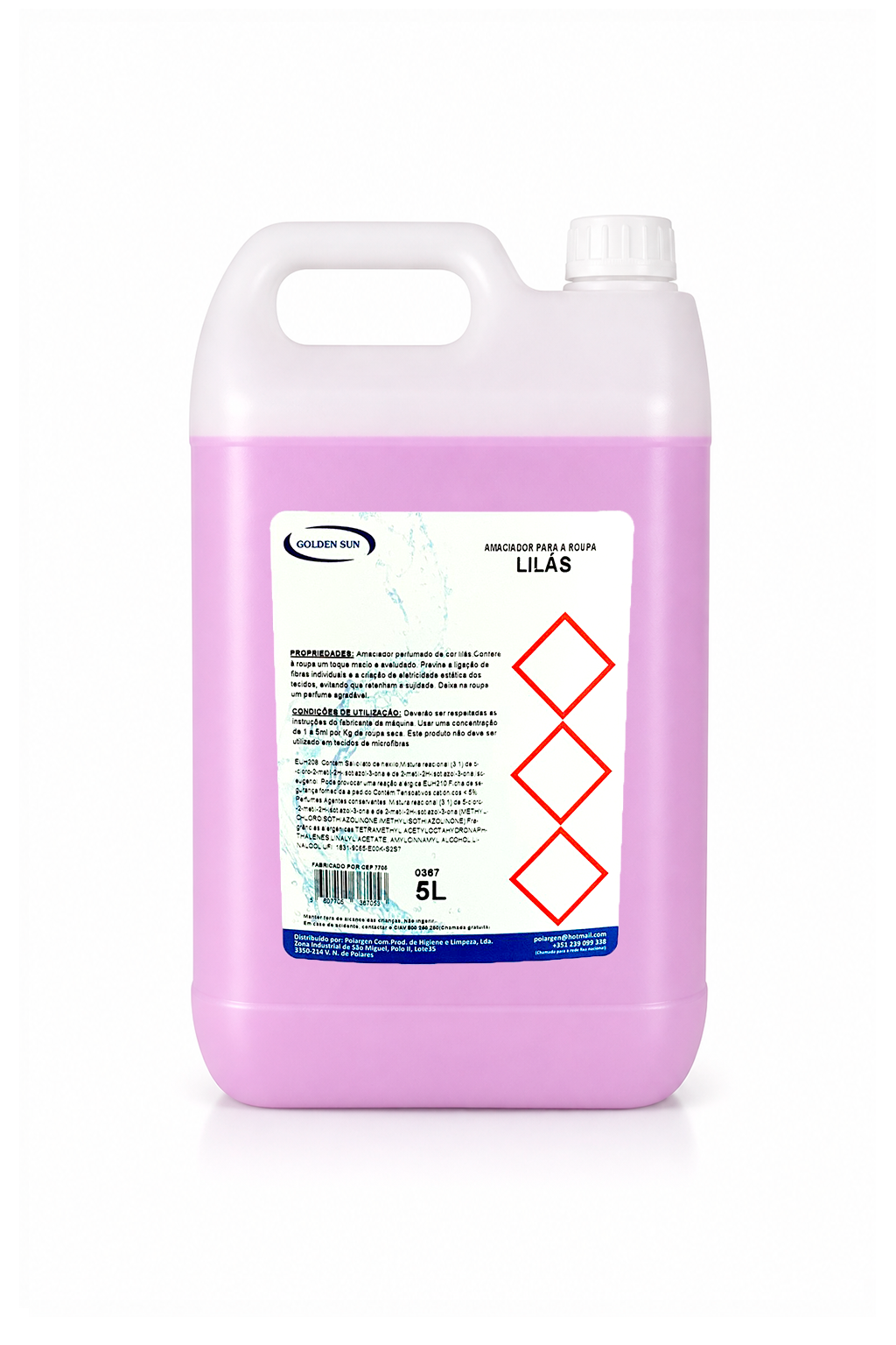 Amaciador da Roupa Lilás Golden Sun 5 L