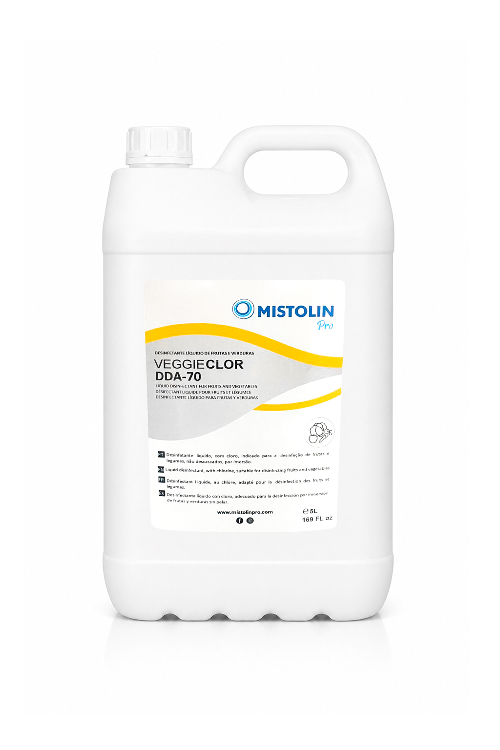 Desinfetante Líquido de Frutas e Legumes DDA-70 Mistolin Profissional  5 L