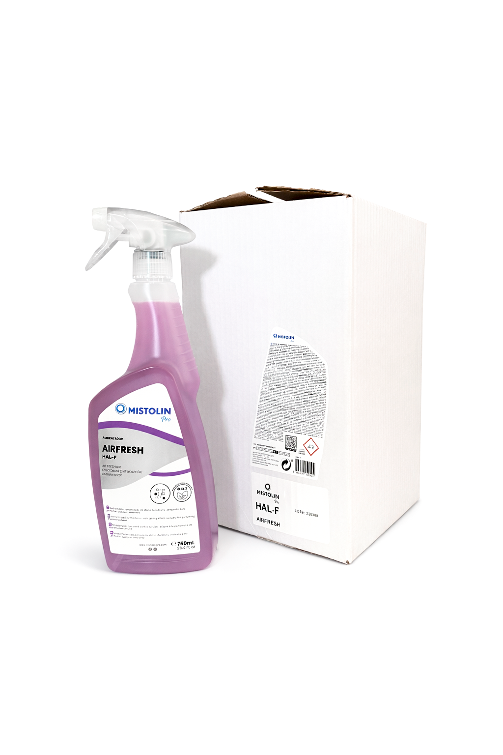 Ambientador Liquido Spray Profissional Airfresh HAL-F Mistolin Pro 6 x 750 mL