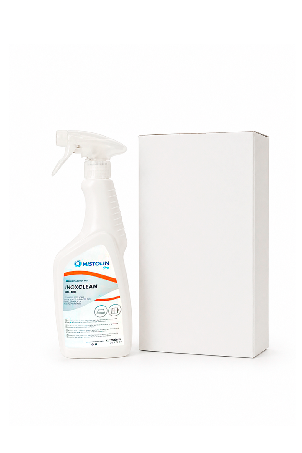 Abrilhantador Inox HLI-100 Mistolin Pro 6 X 750 mL
