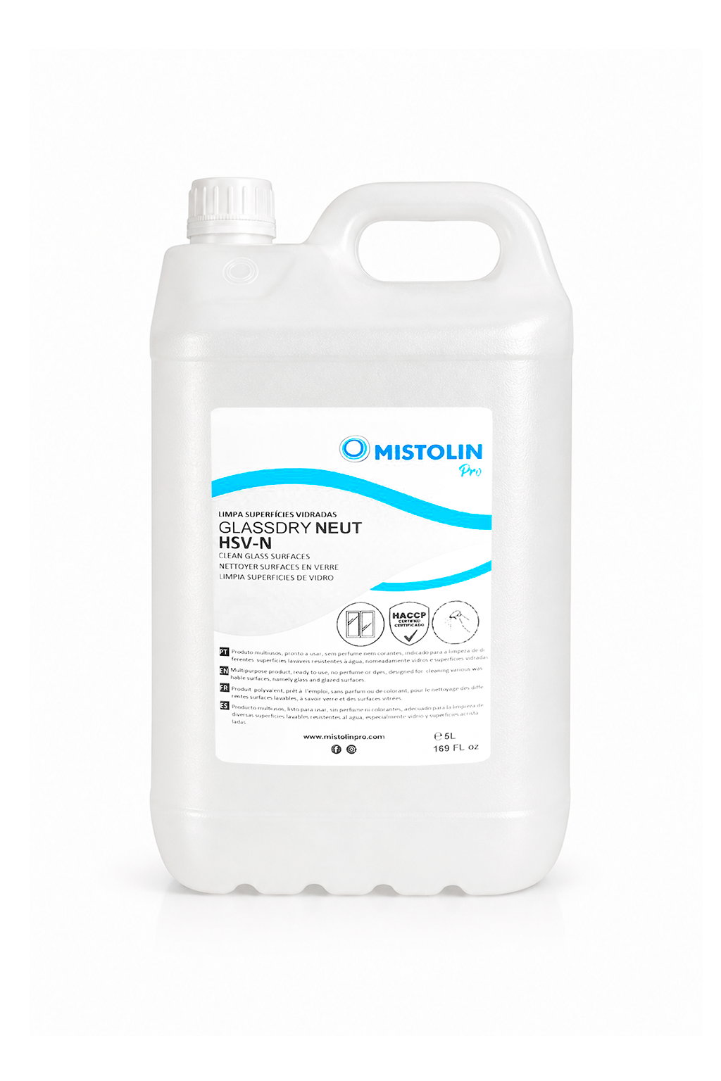 Limpa vidros neutro HSV-N Mistolin Pro 5 L