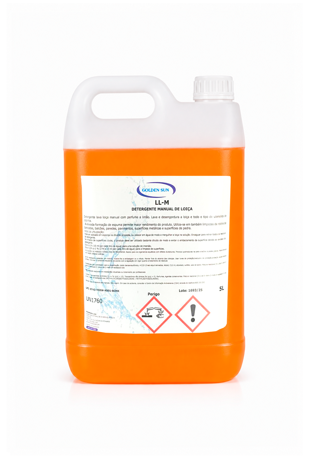 Detergente Manual da Loiça LL-M Golden Sun  5 L