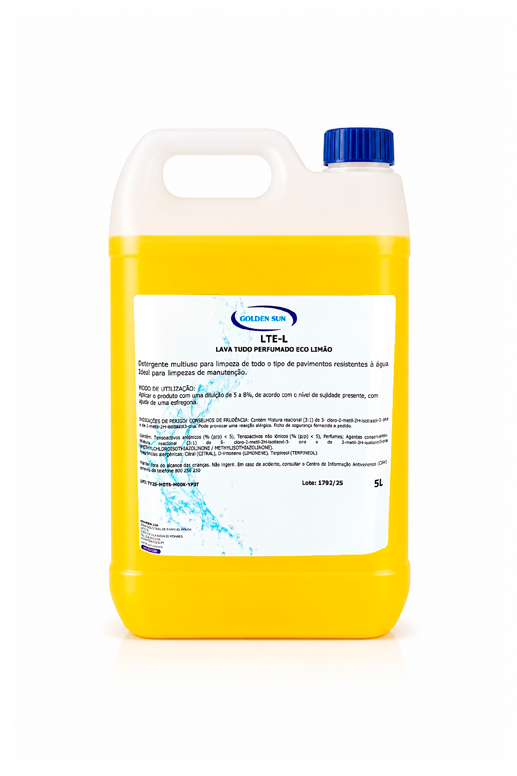 Lava Tudo Perfumado Eco Limão LTE- L Golden Sun 5 L