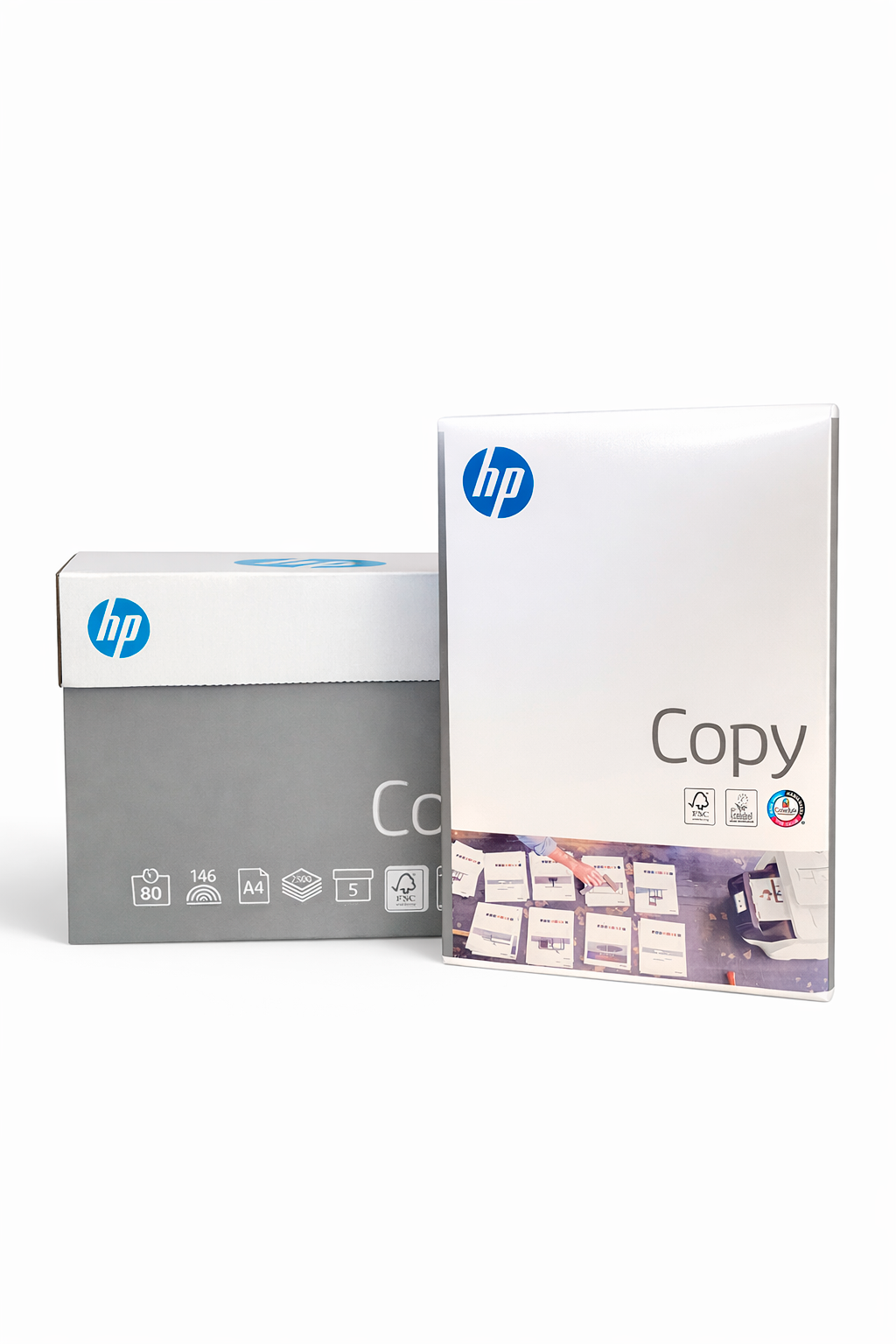 Papel de Cópia A4 HP Copy 80g Pack 5 Resmas (500 folhas cada)